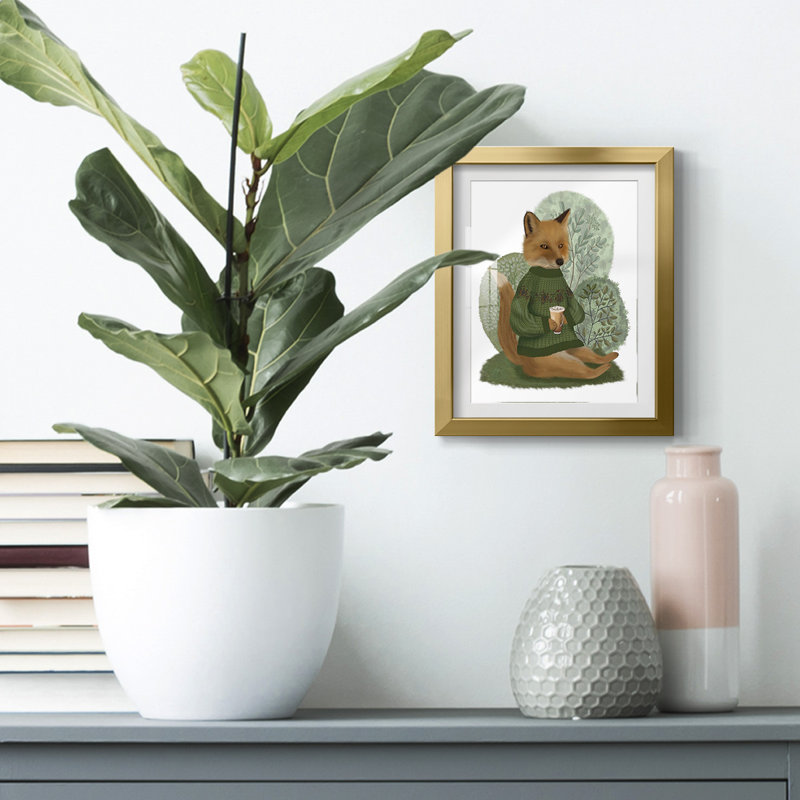 Toile tendue Golden Foliage I - galerie, H 28,5 po x l 20,5 po, Doré