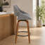 Ensemble de tabourets de bar pivotants de style moderne du milieu du siècle en noyer avec siège rembourré