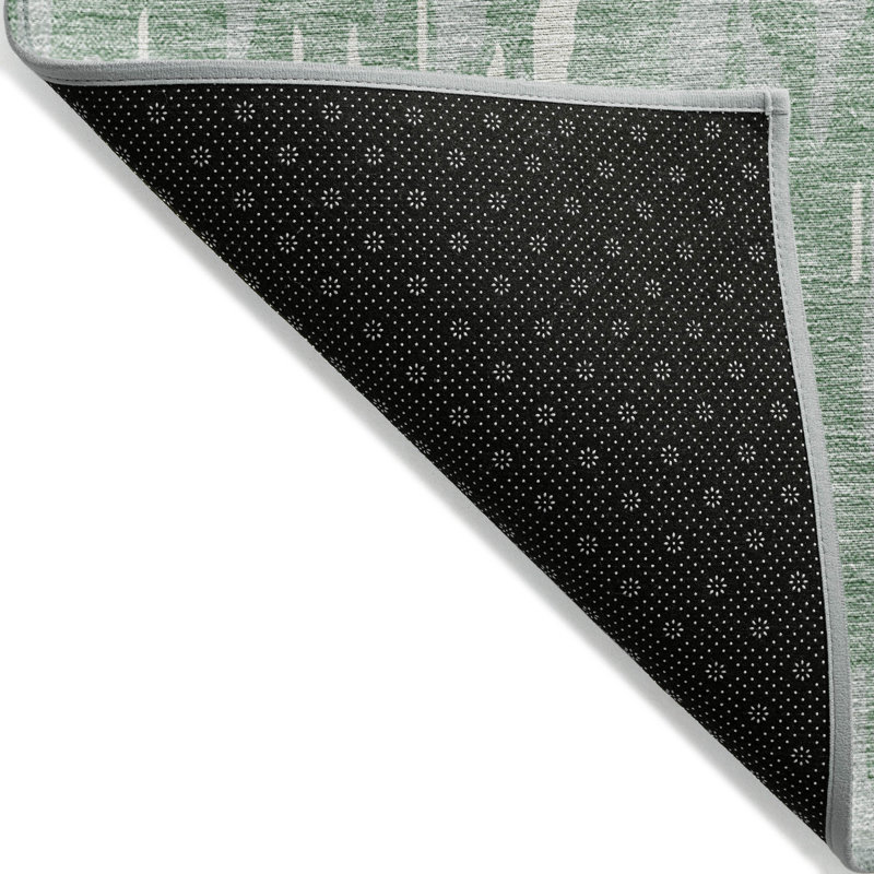 Tapis rectangulaire Aleighna avec envers antidérapant, Rond 8 pi