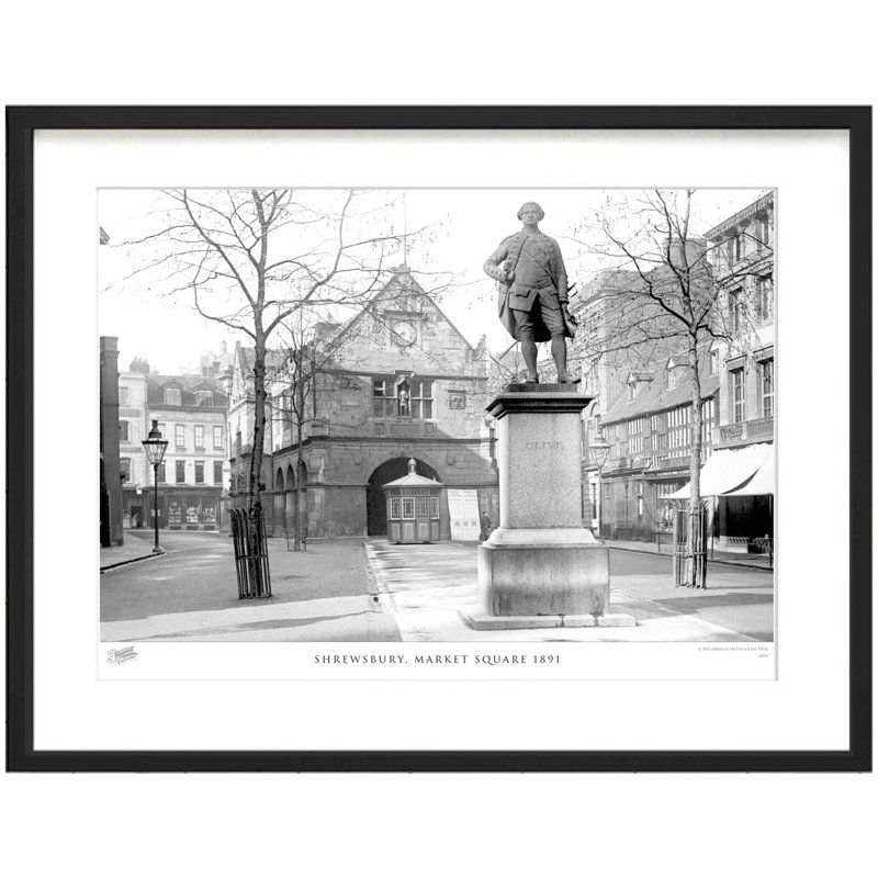 Shrewsbury, Market Square 1891 - Single Picture Frame Print, 60cm H x 80cm W x 2.3cm D
