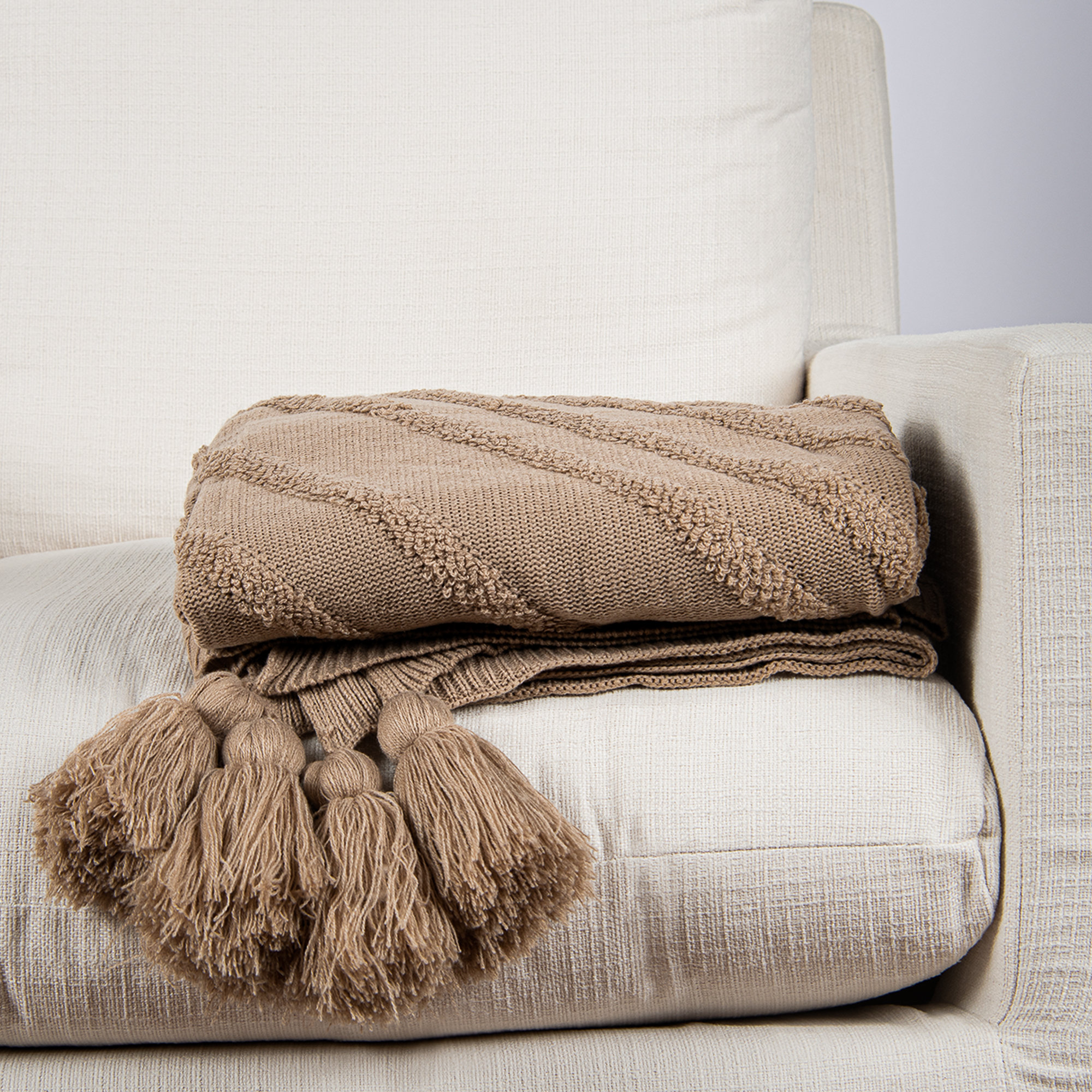 Beige cable knit discount throw