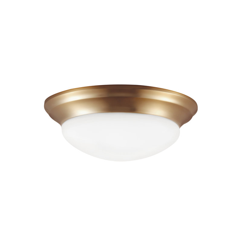 Nash One Light Ceiling Flush Mount from Generation Lighting , Satin Bronze, No