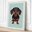 Dachshund Portrait Modern - Wrapped Canvas-1525647388-1525647389