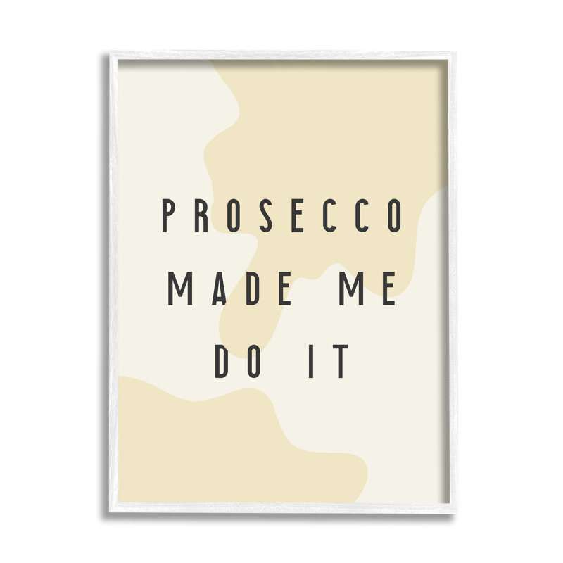 Prosecco «Made Me Do It», motif abstrait texturé blanc, estampe numérique de Daphne Polselli, H 14 po x l 11 po