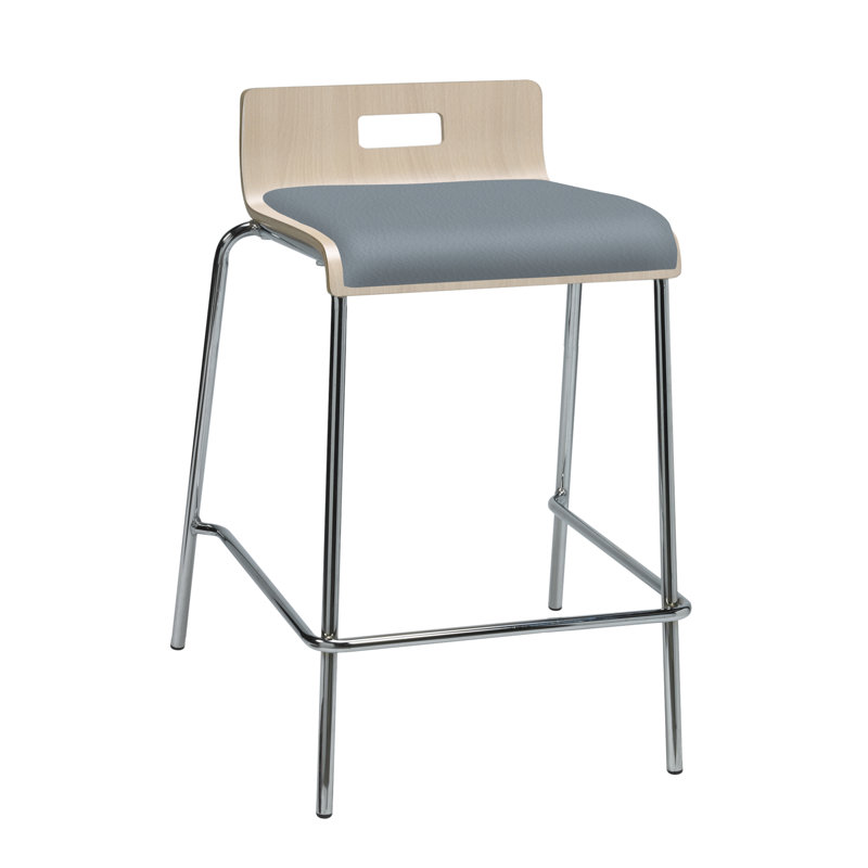 Jive Stool, Natural Back, Grape Vinyl, Counter Stool (25” Seat Height)