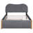 Upholstered Platform Bed with Wood Supporting Feet and Trundle Aevah-1784054970-1784054969