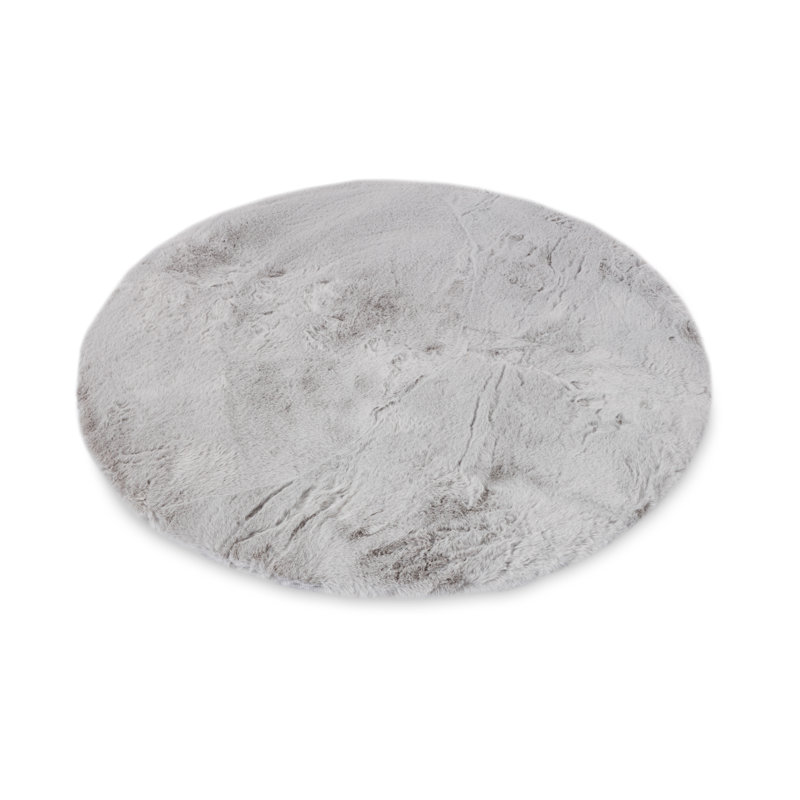 Machine Woven Silver Indoor Rug, Around 120cm