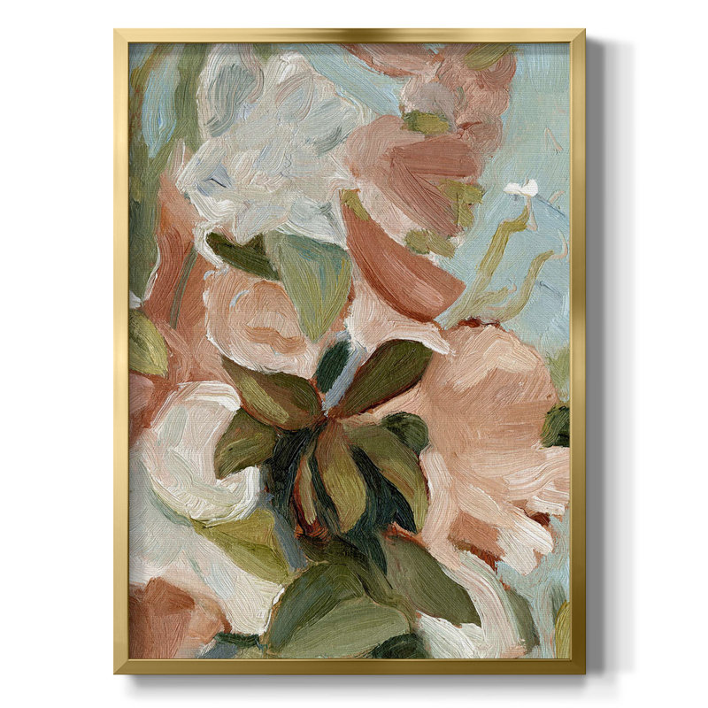 Motif rétro I, Pas de tapis, Toile avec cadre doré
