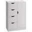 Armoire de rangement autoportante, armoire de plancher avec 4 tiroirs et porte-340431122