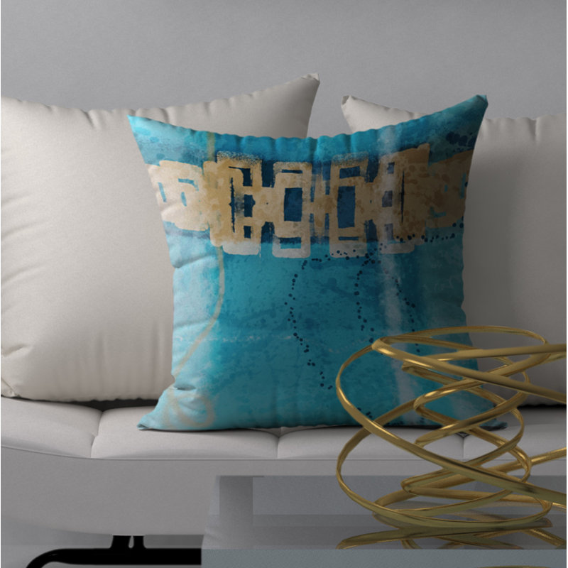 Charmante housse de coussin carrée à coussin décoratif et insert, 24 po x 24 po