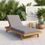 Chaise longue d'extérieur réglable en bois d'acacia-133225551
