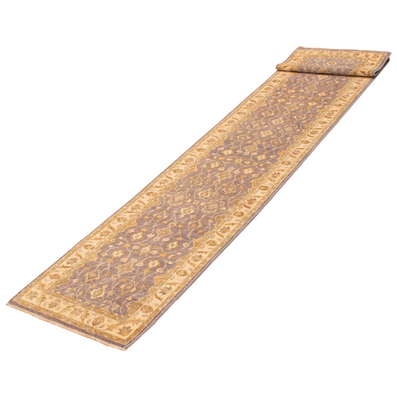 Tapis unique gris de 2 pi 7 po x 14 pi 0 po