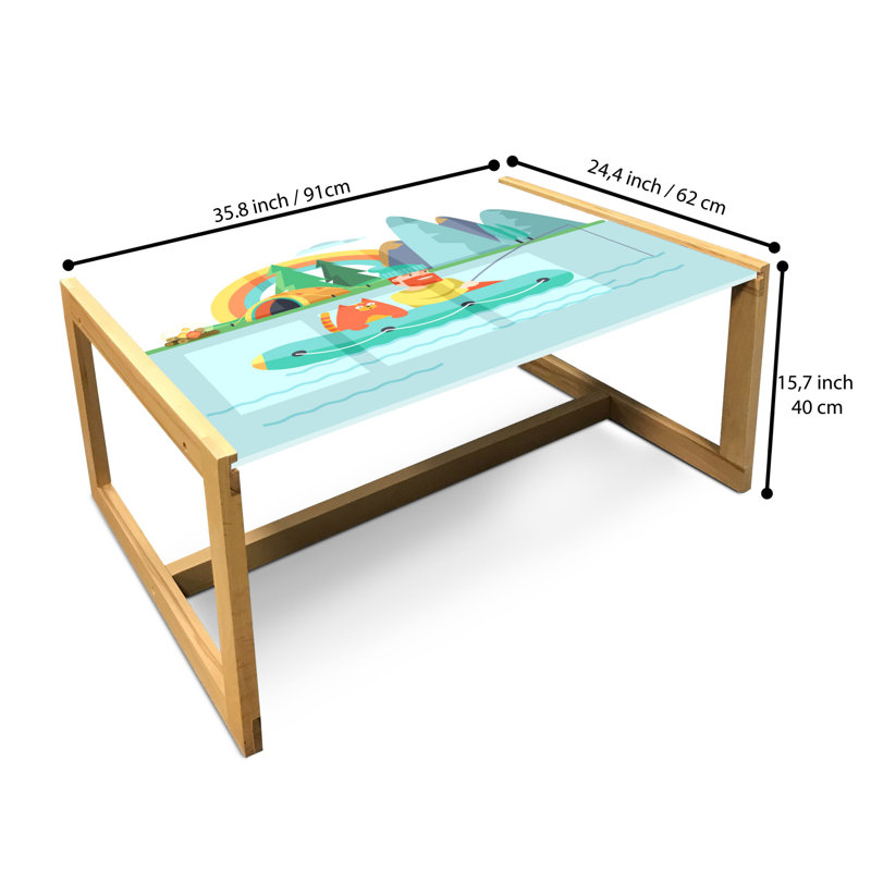 Jalacia Sled Coffee Table, 40cm H x 91cm W x 62cm D