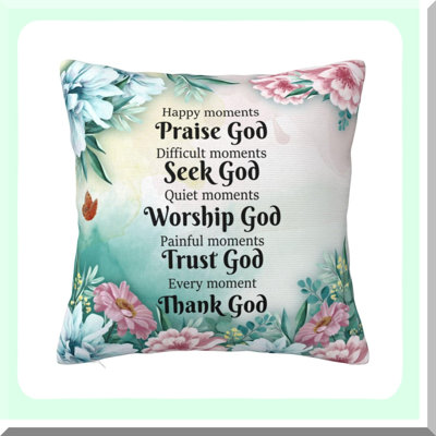 Faithful Blessings Pillow Covers - Inspirational Christian Gifts - Bible Verse Decor - Birthday Decoration - Religious Home Decor