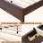  Tryston Farmhouse King Bed Frame with 49.2" Barn Door Headboard, Brown-506678662-506678664