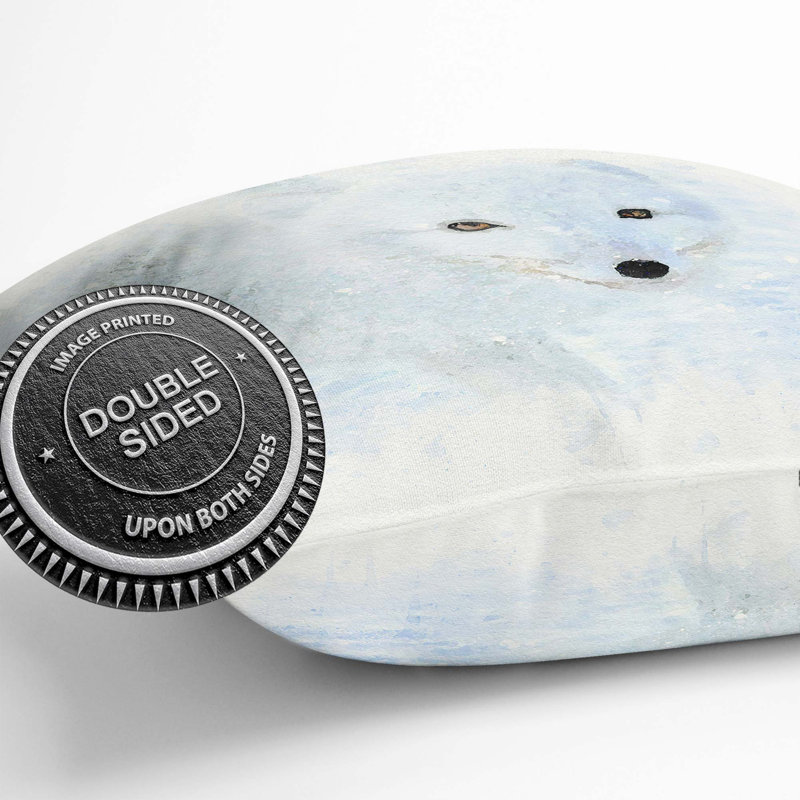 Winter Fox Cushion with Filling, 40cm H x 40cm W x 15cm D