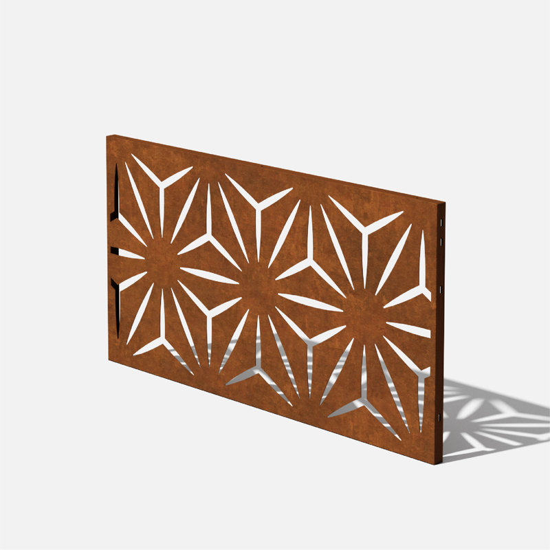 Panneau d'intimité en acier Corten H 24 po x l 45 po Screen Series