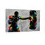 Colourful Boxing Silhouette With Paint Splashes-764610872-764610871-764610870