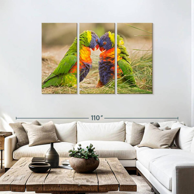 Brampt Rainbow Lorikeet Mates, 48" H x 74" W
