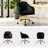 Adan Modern Velvet Task Chair with Wood Frame and Back-1436001276