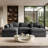 Boneless 105" Cloud Modular Sectional Sofa -678345093