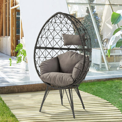 Chaise de patio avec coussin rembourré