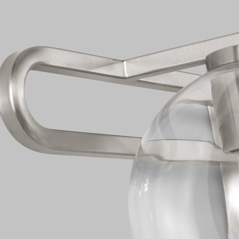 Eveline 3-Light Brushed Nickel Vanity Light with Clear Glass Shades