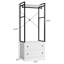 Armoire-penderie sur pied 81,9 "avec tiroirs de rangement et tringle