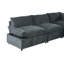 Canapé modulaire rembourré en polyester gris foncé