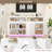 63" W TV Stand Cabinet With Built-In LED Lights & Surge-Protected Outlet | All-In-One Modern Entertainment Center
