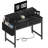 Small Computer Desk With Drawers & Monitor Stand Charging Station-404313864