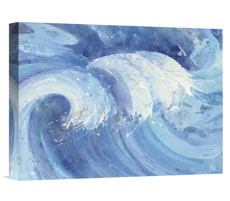 « the big wave », impression, Toile tendue, Sans mat, H 16 po x l 20 po x P 1,5 po