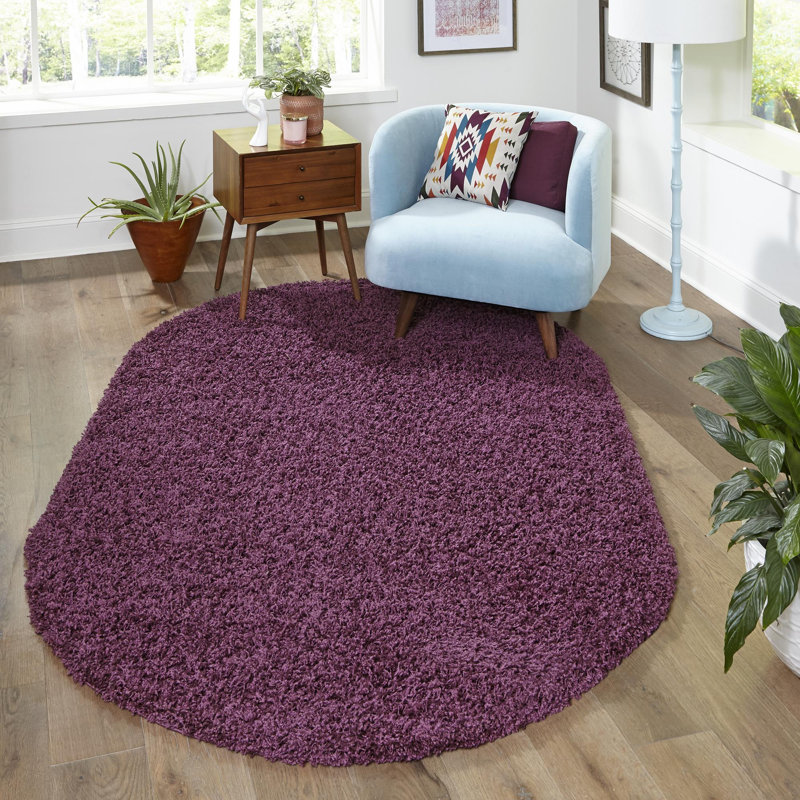 Tapis mauve Renesha, Oval 8 pi x 10 pi
