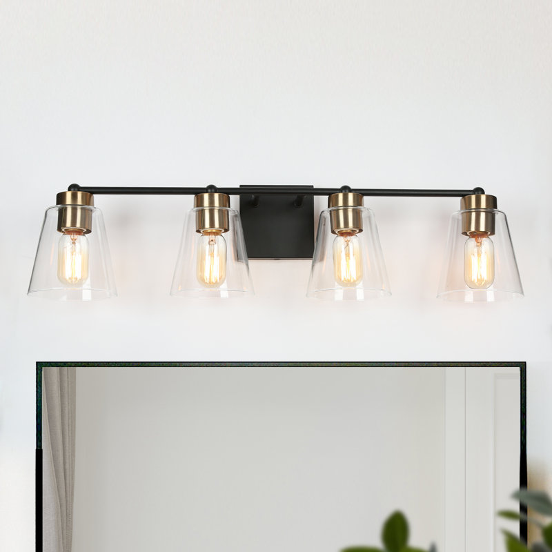Quiros 4 - Light Dimmable Bathrom Vanity Light Black