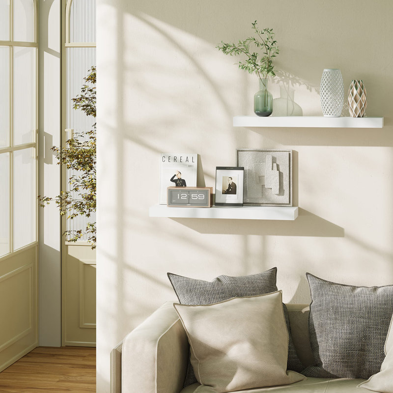 Beira 2 Piece Floating Shelf, White