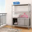 Étagère robuste en acier inoxydable NSF avec armoire, support de rangement commercial à 4 niveaux pour garage de cuisine