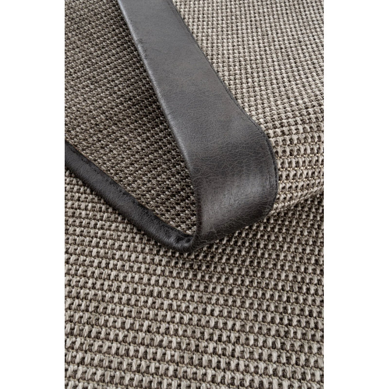 Tapis en cuir de sisal à bordure Medusa pour le salon, Tapis de couloir 4 pi x 16 pi 5 po