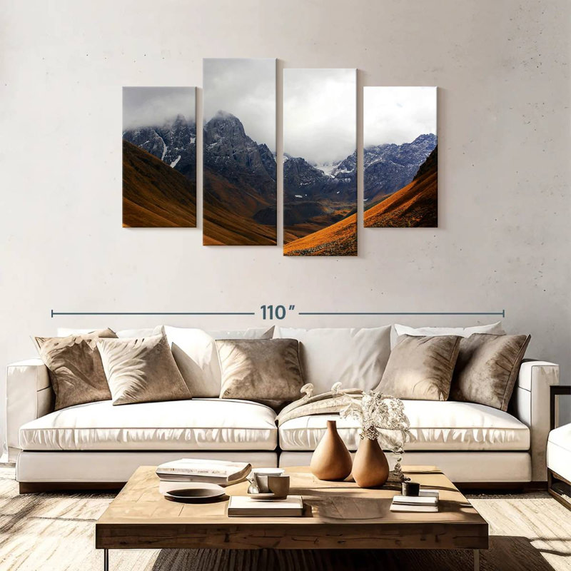 Paysage de montagne d'Alvord Alaskan, H 48 po x l 75 po