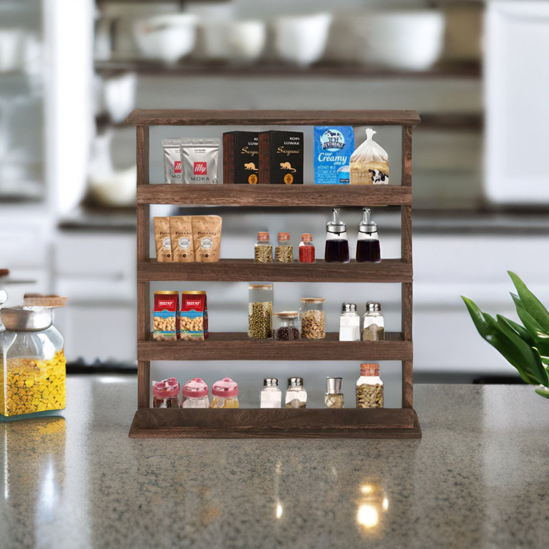 Wall Wood Spice Rack