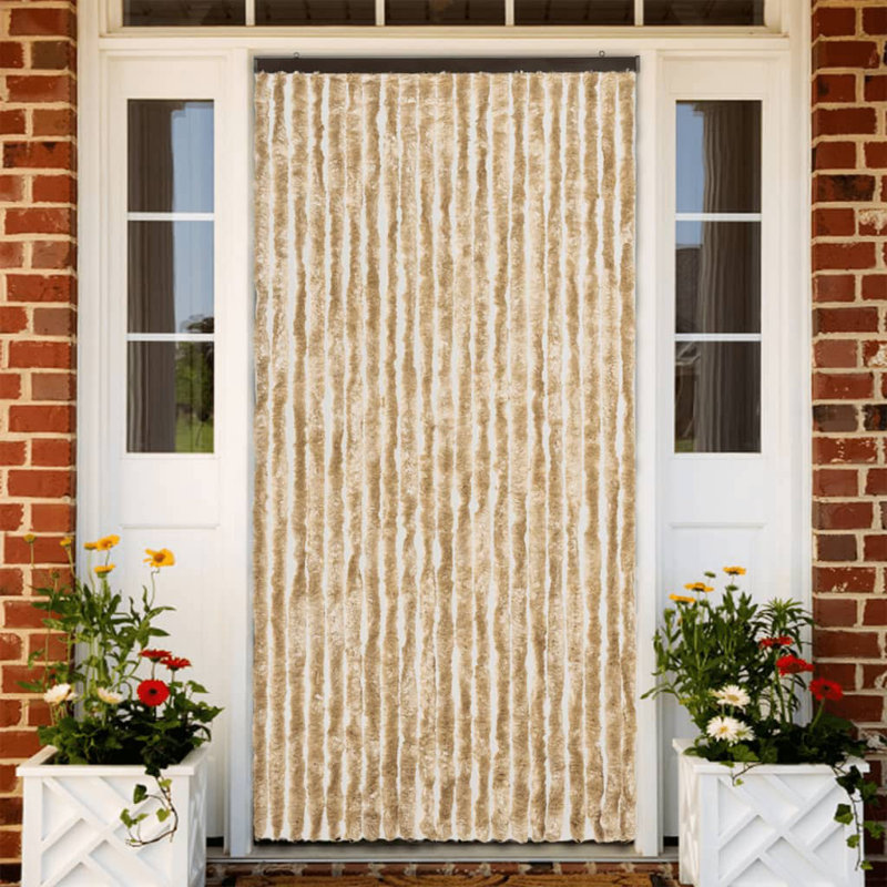 Elísabet Room Darkening Curtains / Drapes Single Panel, 90cm Width x 200cm Drop, Beige