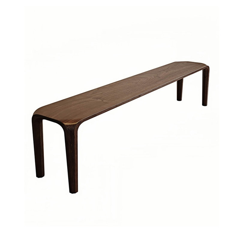 Banc en bois massif Niyaz, H 17,71 po x l 62,99 po x P 12,59 po
