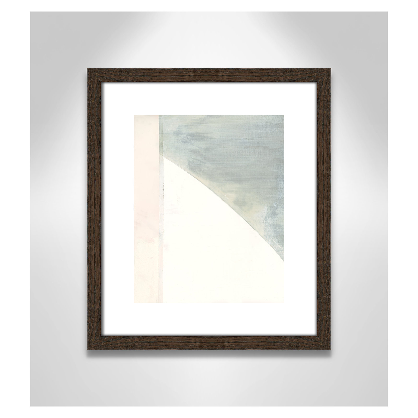 In Neutral I - Painting Print, Walnut Wood Framed Paper, 15" H x 13" W x 0.75" D