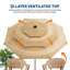 Parasol de patio 10 pi avec lumières solaires pour terrasse, piscine-430268226