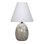 Capsule Travertine Table Lamp With Linen Shade