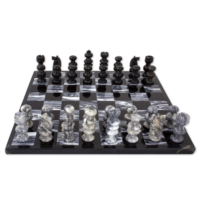 Jeu d'échecs noir Saluda