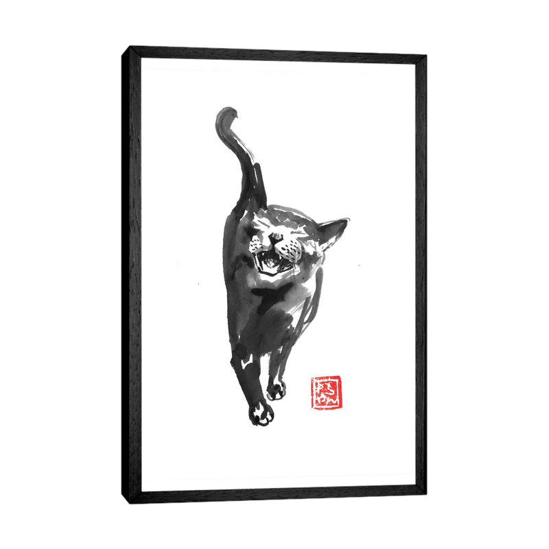 Wanna Go Outside by Péchane - Print on Canvas, Black Framed, 101.6 cm H x 66.04 cm W