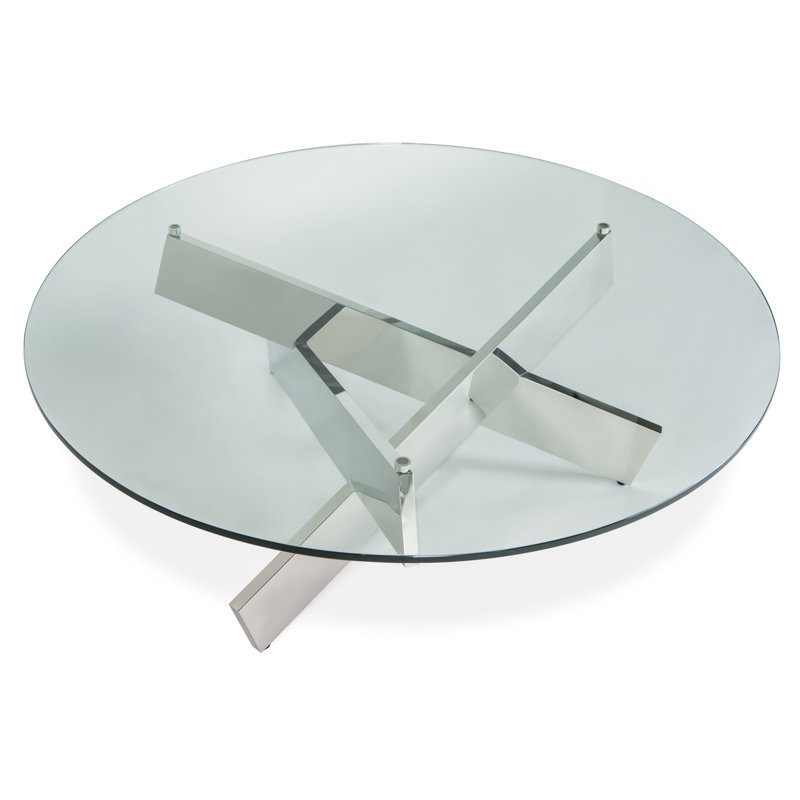 Table basse Tassone, Acier inoxydable poli