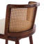 Alder Mid-Century Modern Rubberwood Counter Stool with Woven Rattan Back and Upholstered Seat-1242551798-1246804202
