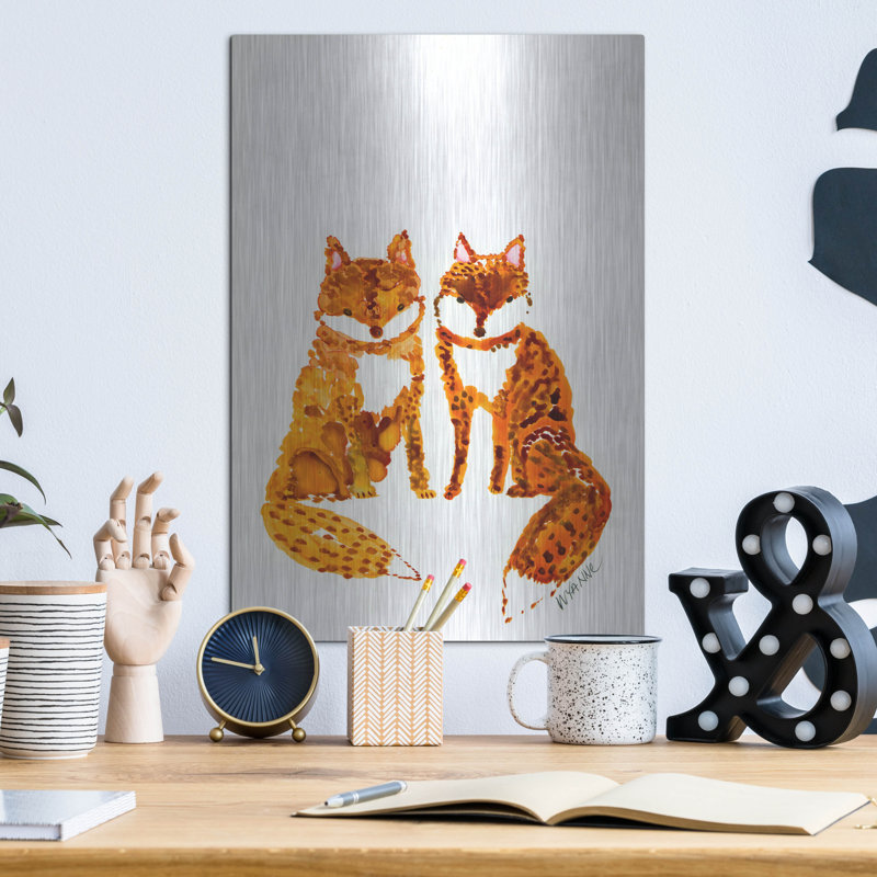 «Two Baby Foxes» par Wyanne, H 16 po x l 12 po