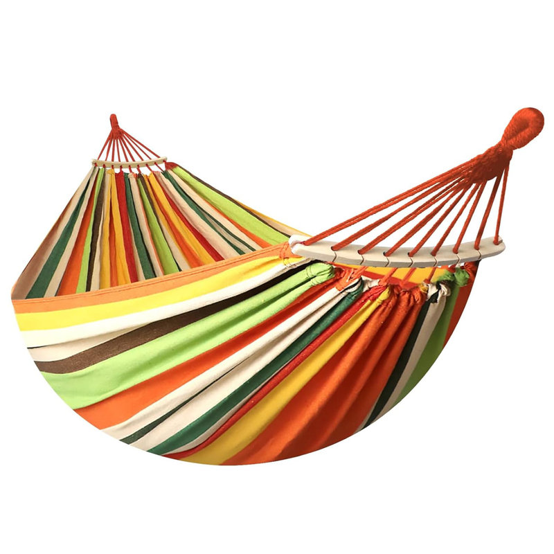 Luxury Cotton Hammock with Spreader Bars & Tree Straps